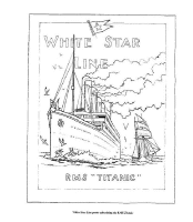 A coloring page of the titanic